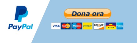 Dona con il tuo conto Paypal o con le principali carte di credito
